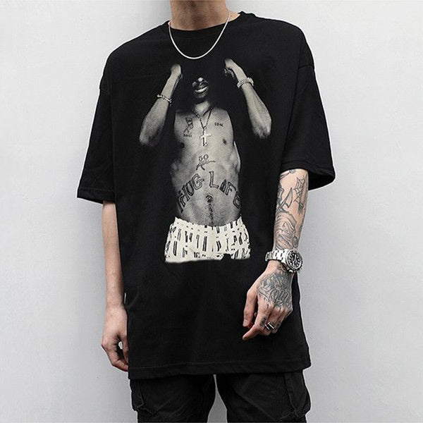 Men's Chicano Abstract Print Hip Hop T-Shirt