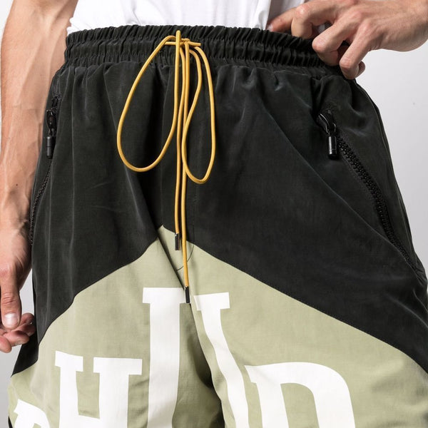 Men's Vintage Letter Print Trendy Brand Fitness Design Five Points Casual Shorts