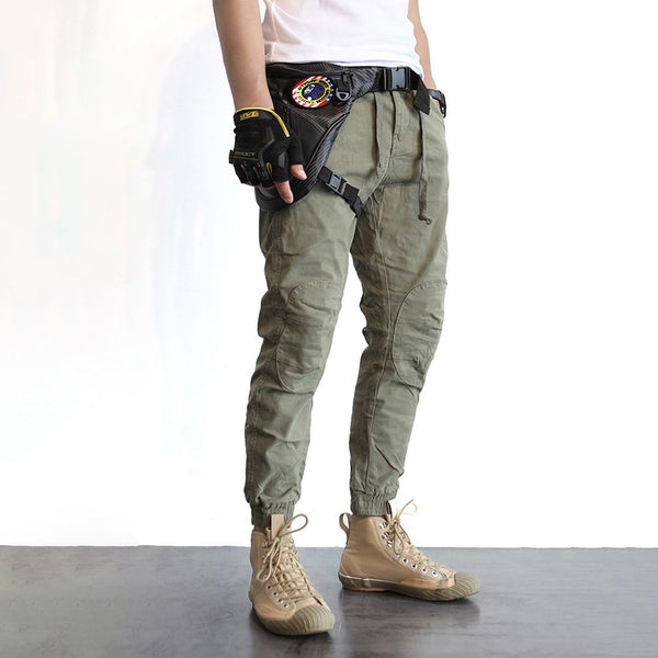 Men's Multi-Pocket Tactical Solid Color Cargo Pants