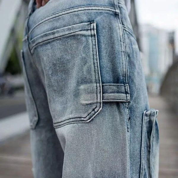 Men's Patchwork Street Jeans