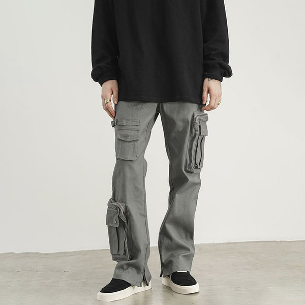 Men's three-dimensional pocket functional street overalls