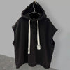 Mens Solid Color Hooded Sleeveless Vest