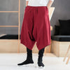 Trendy men's summer ethnic style retro wide-leg harem pants