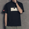 Men's Casual Patchwork Contrast Polo Shirt