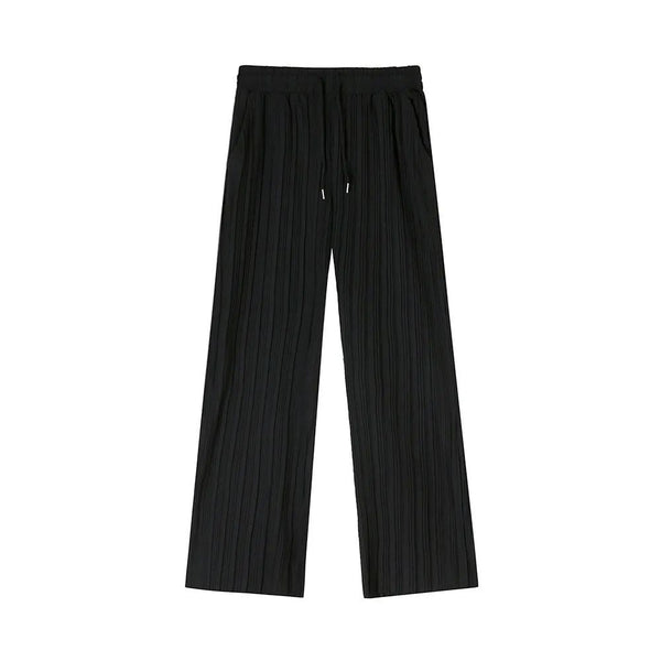 Ice Threshold Straight Solid Color Striped Stretch Men's Quick-drying Sports Pants