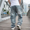 Men's Patchwork Street Jeans