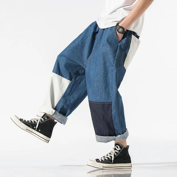 Men's Street Patch Casual Jeans