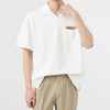 Summer men's casual color contrast short-sleeved POLO shirt