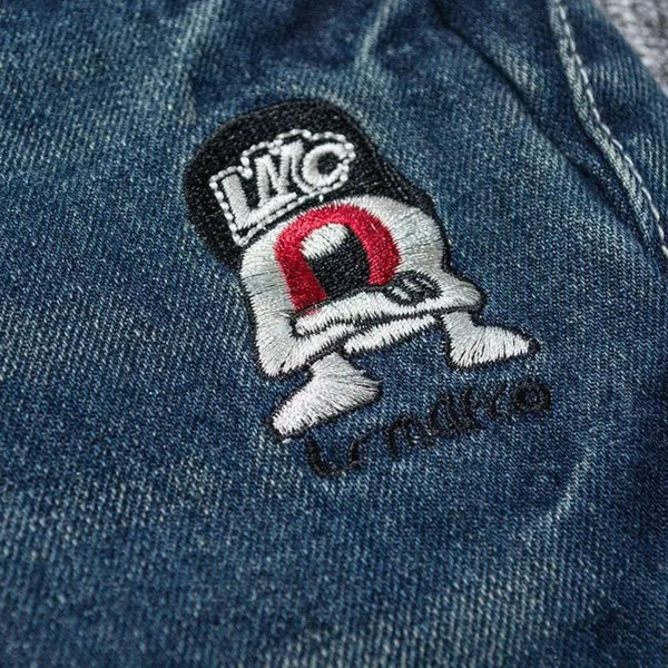 Men's Embroidered Cartoon Hip Hop Street Jeans