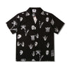 Men's street hip-hop printing retro lapel short-sleeved shirt