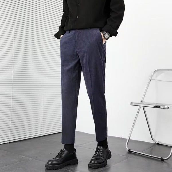 Men's Solid Color Slim Suit Pants