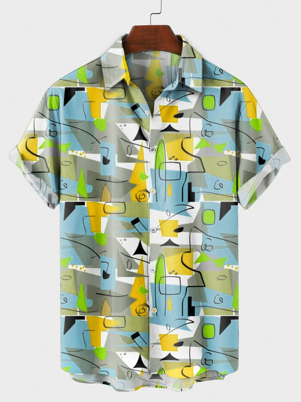 Geometric Loose Fitting Shirt